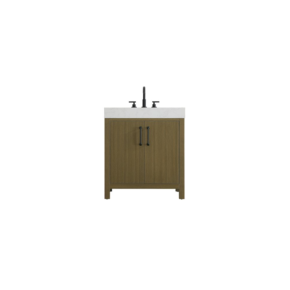 30 inch Single Bathroom Vanity In Chestnut Brown. Picture 1