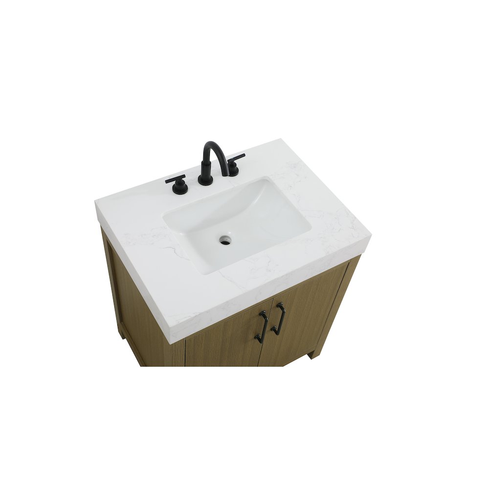 30 inch Single Bathroom Vanity In Chestnut Brown. Picture 8