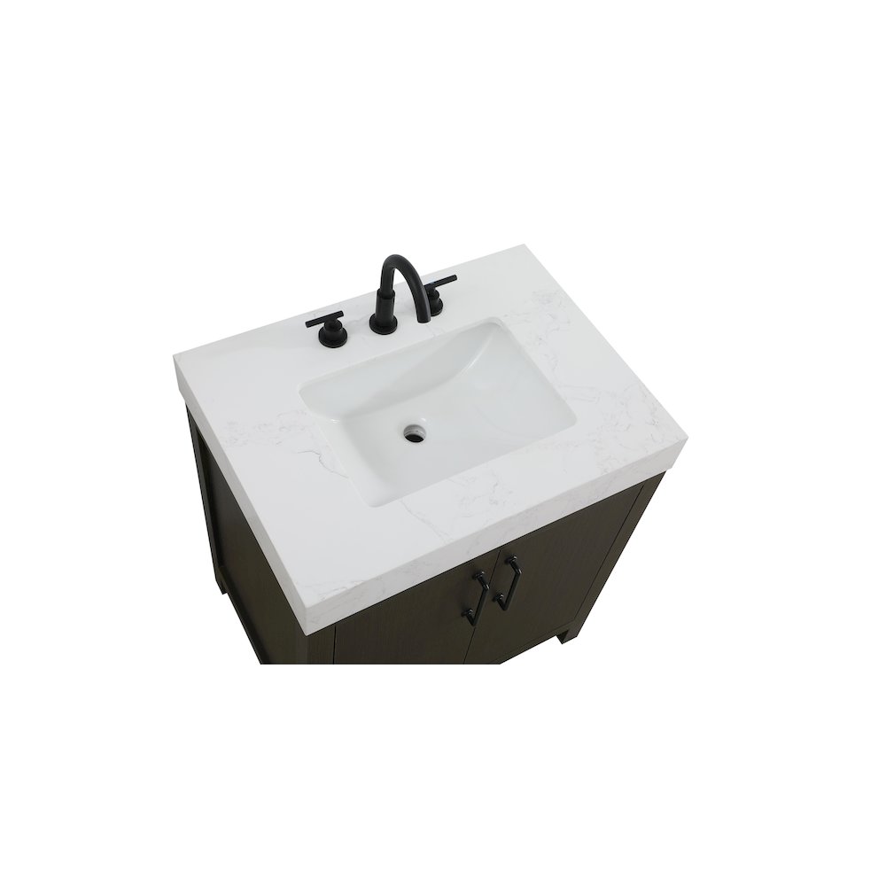 30 inch Single Bathroom Vanity In Mocha Brown. Picture 8
