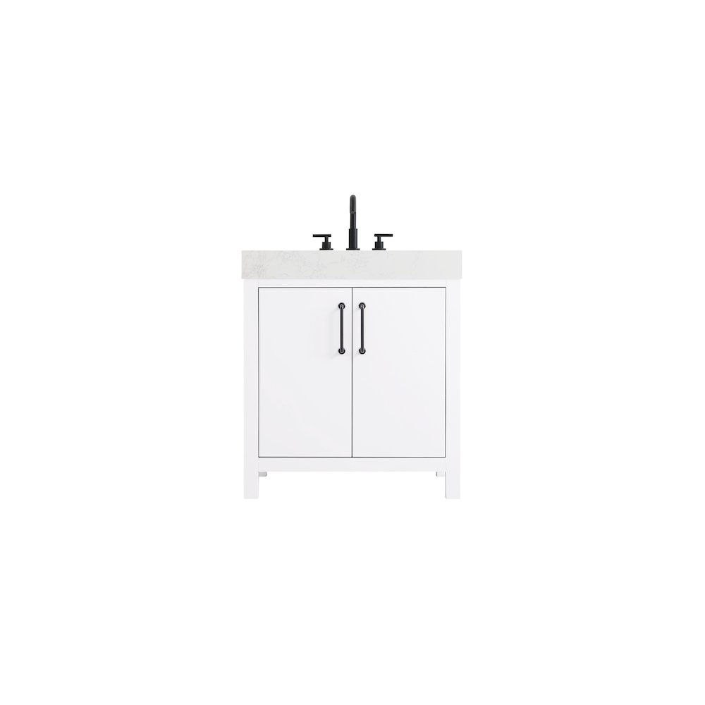 30 inch Single Bathroom Vanity In White. Picture 1