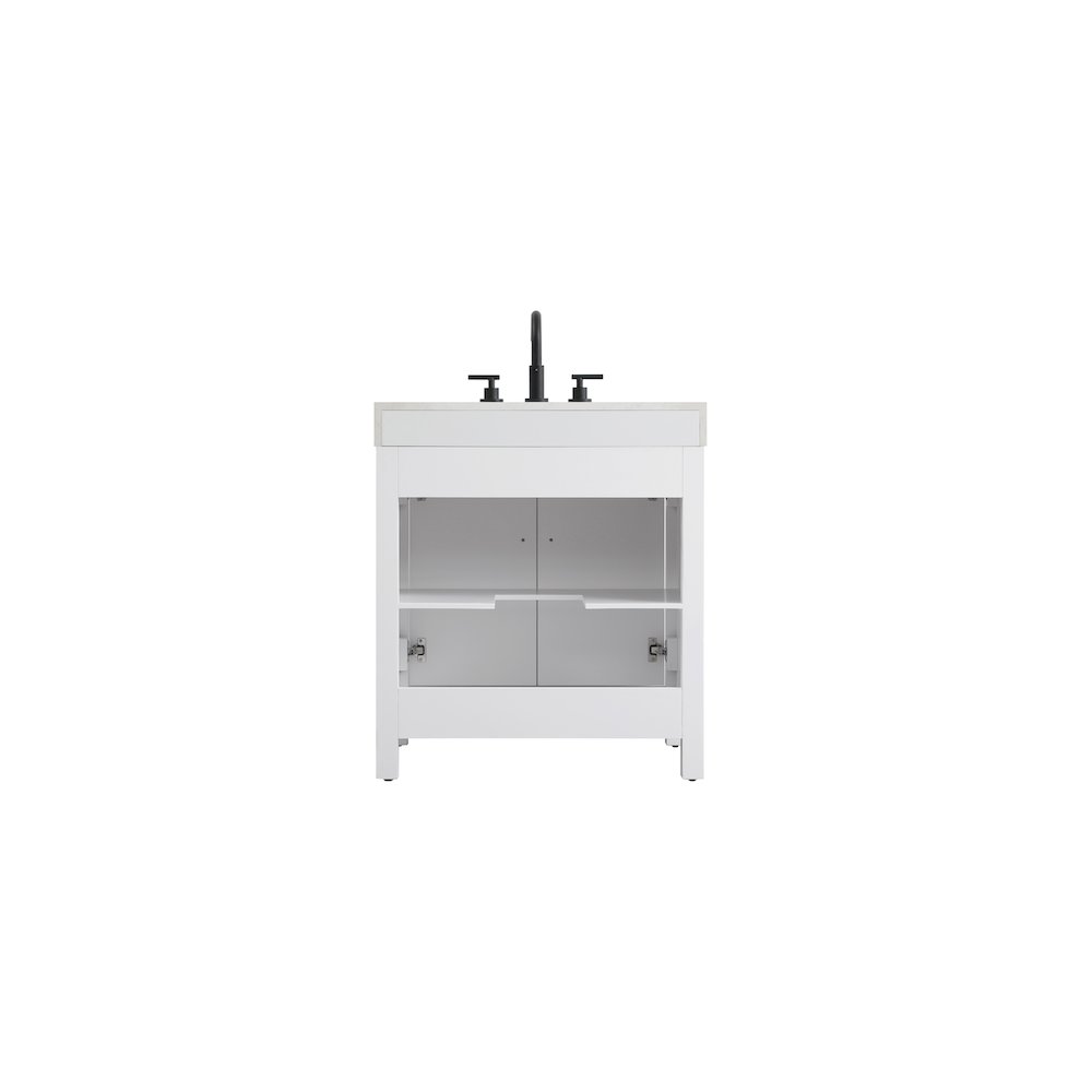 30 inch Single Bathroom Vanity In White. Picture 12