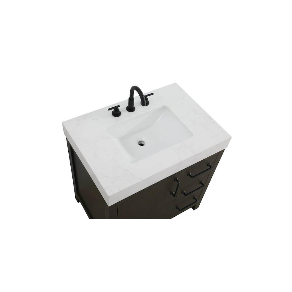 32 inch Single Bathroom Vanity In Mocha Brown. Picture 8