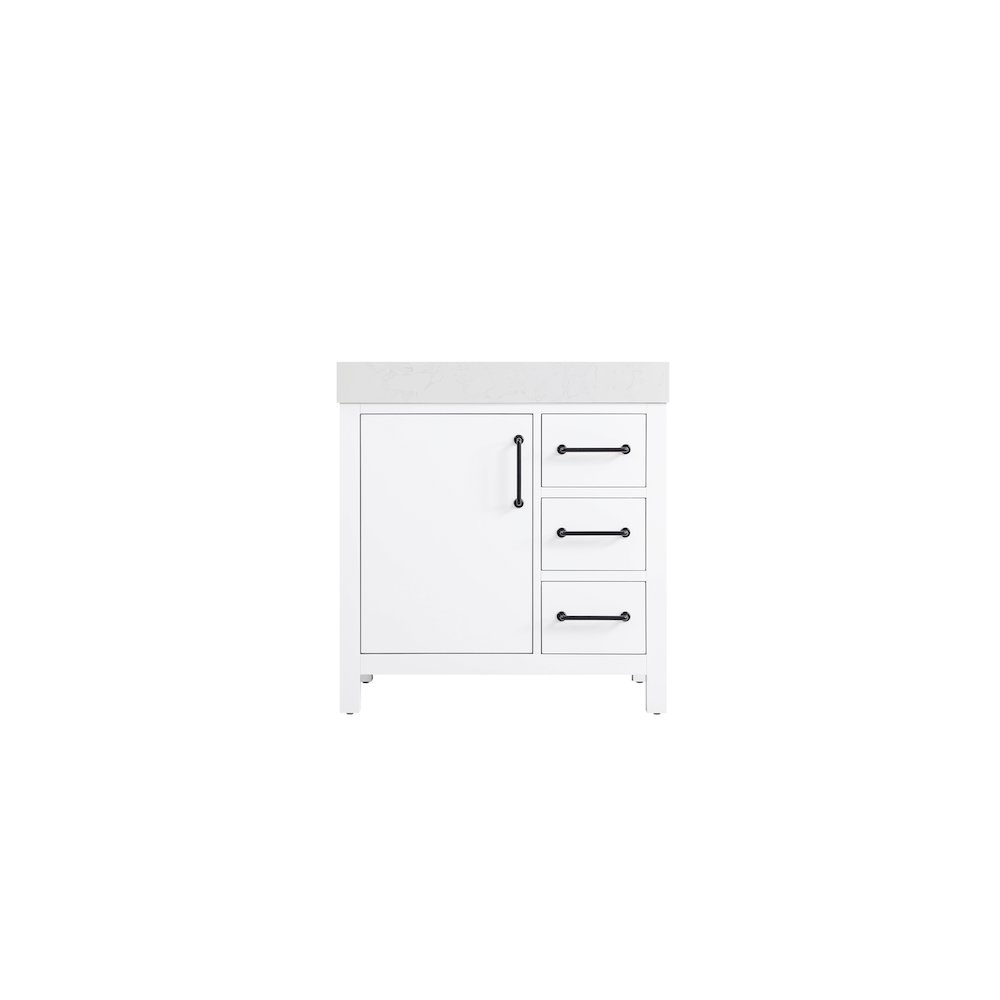 32 inch Single Bathroom Vanity In White. Picture 5