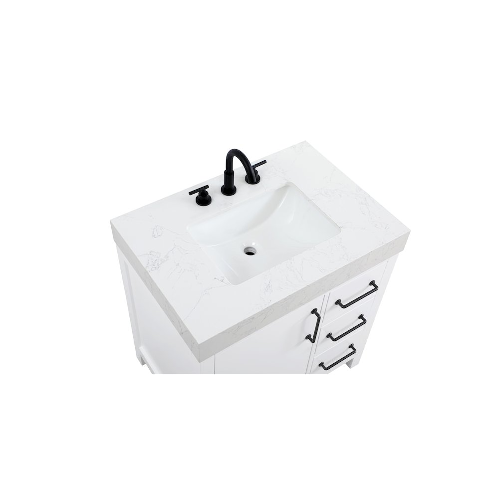 32 inch Single Bathroom Vanity In White. Picture 8