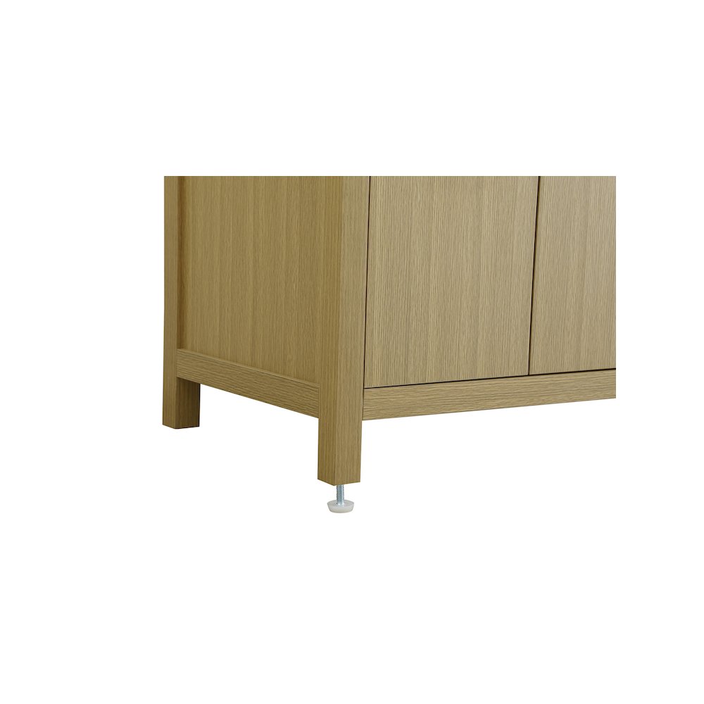 36 inch Single Bathroom Vanity In Honey Brown with backsplash. Picture 11