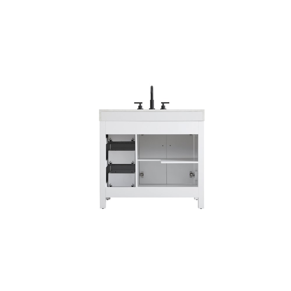 36 inch Single Bathroom Vanity In White. Picture 12