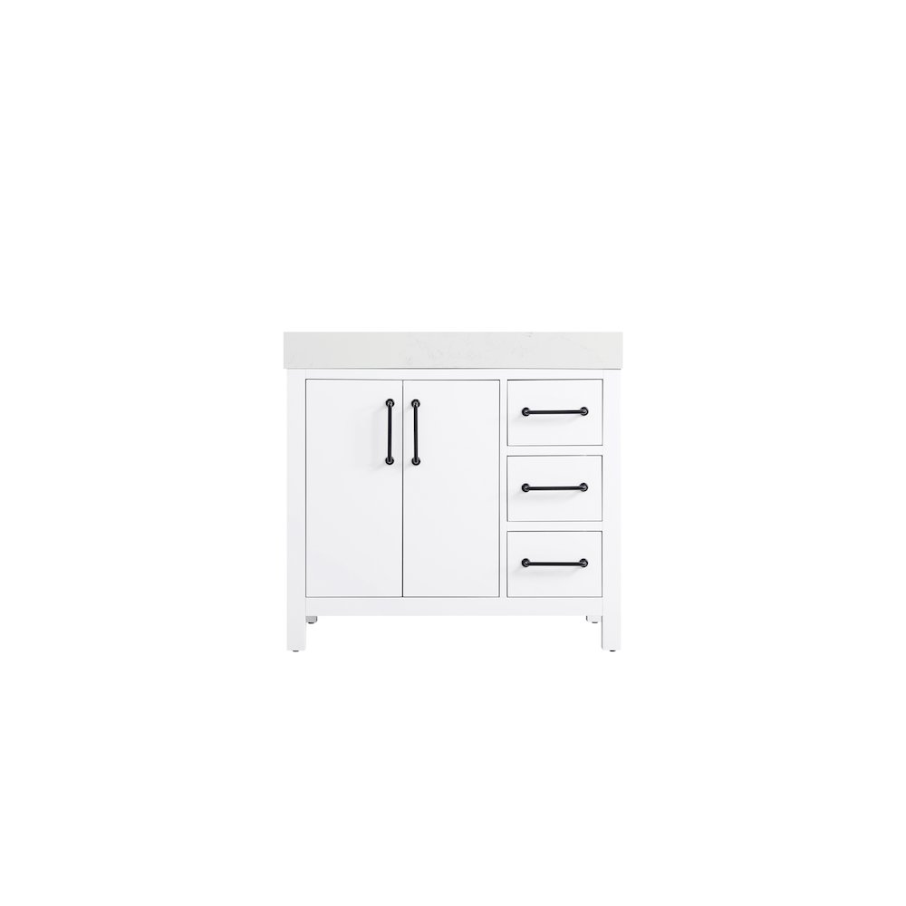 36 inch Single Bathroom Vanity In White. Picture 5