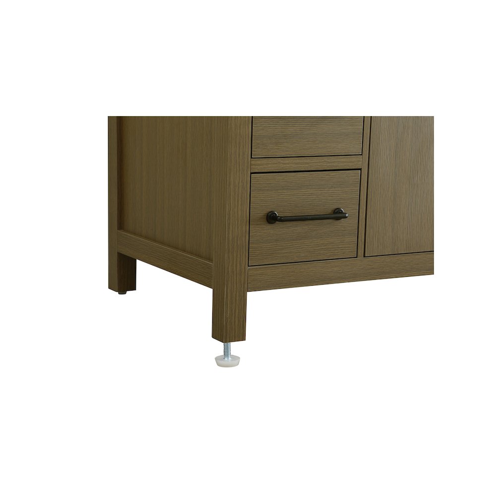 42 inch Single Bathroom Vanity In Chestnut Brown with backsplash. Picture 11