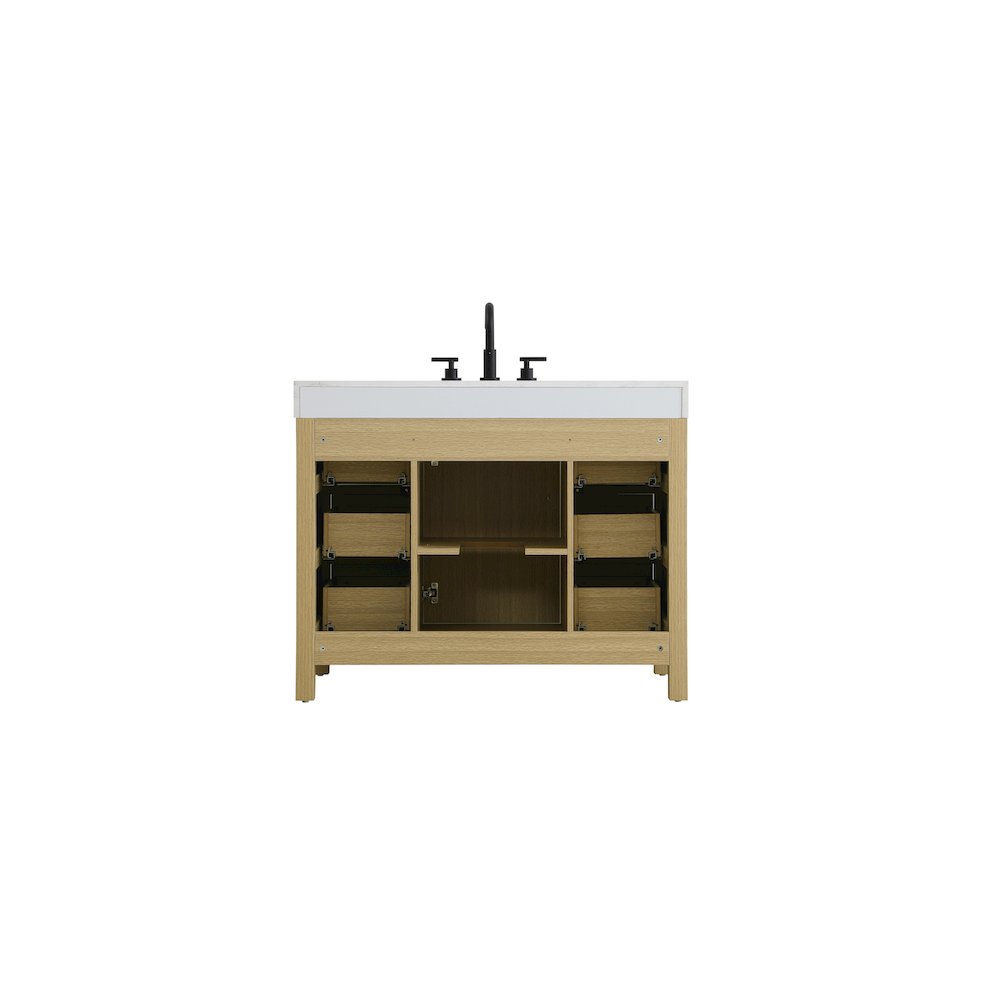 42 inch Single Bathroom Vanity In Honey Brown. Picture 12