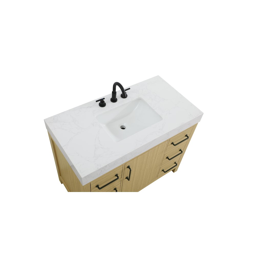 42 inch Single Bathroom Vanity In Honey Brown. Picture 8