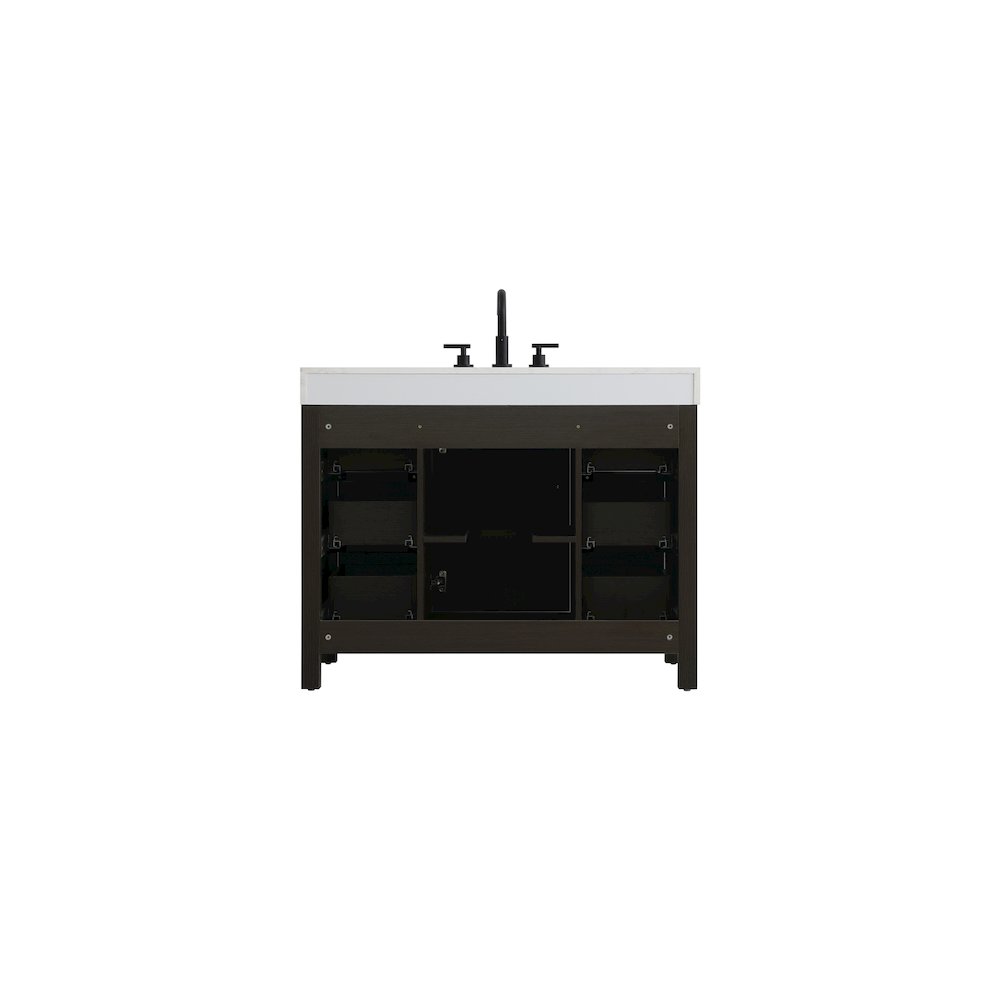 42 inch Single Bathroom Vanity In Mocha Brown. Picture 12
