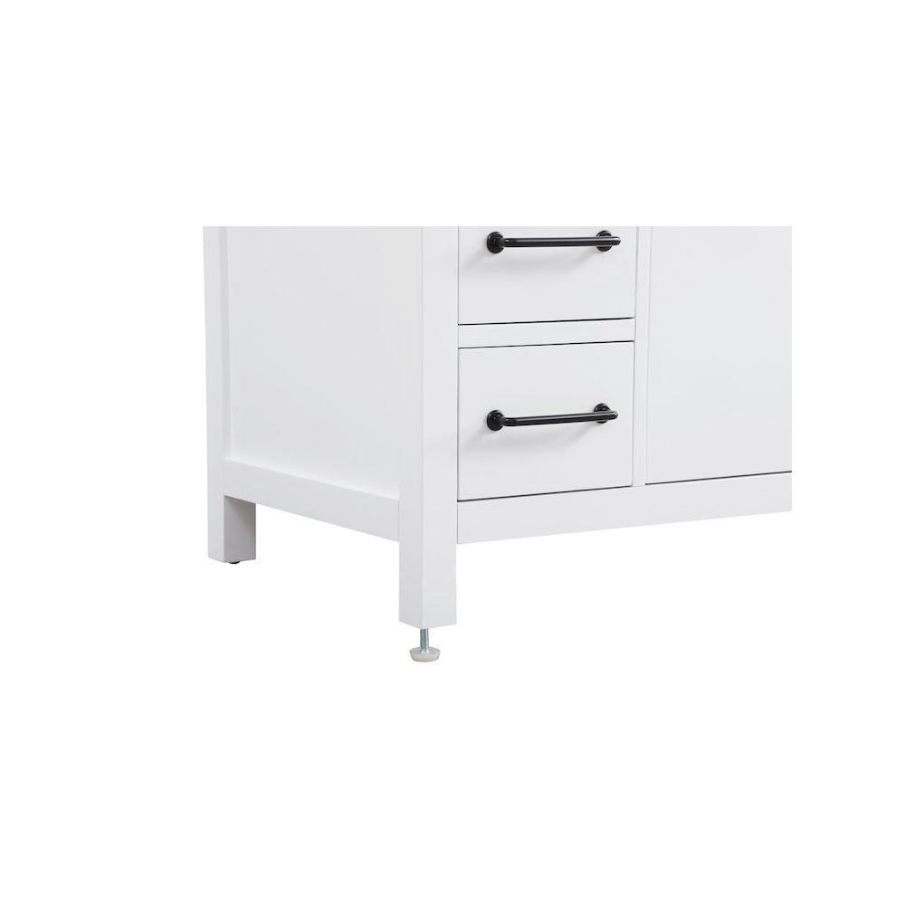 42 inch Single Bathroom Vanity In White with backsplash. Picture 11