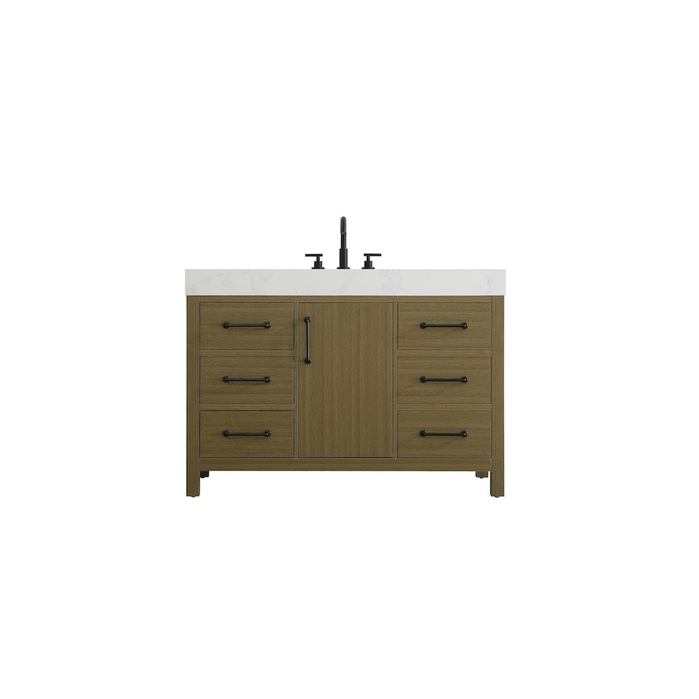 48 inch Single Bathroom Vanity In Chestnut Brown. Picture 1