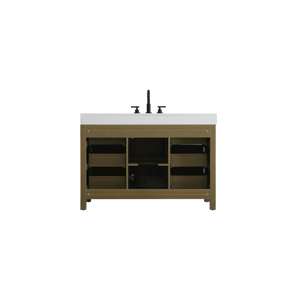 48 inch Single Bathroom Vanity In Chestnut Brown. Picture 12
