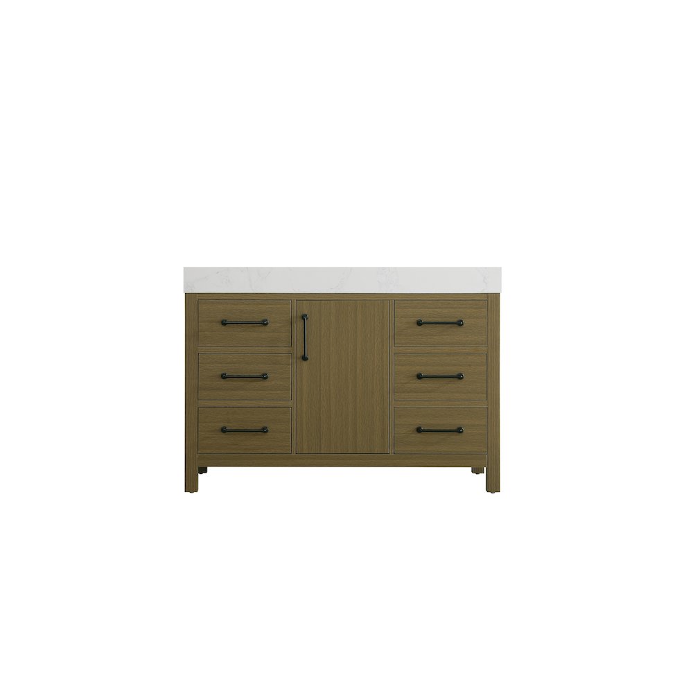 48 inch Single Bathroom Vanity In Chestnut Brown. Picture 5