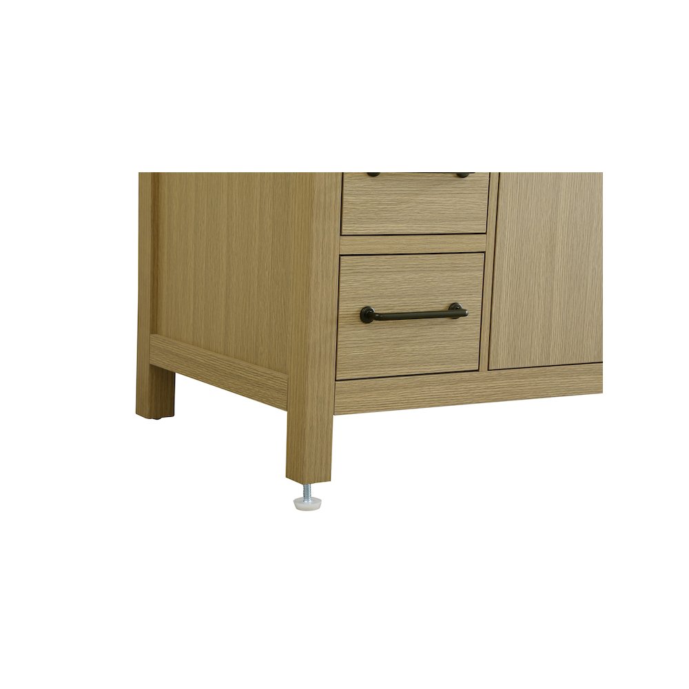 48 inch Single Bathroom Vanity In Honey Brown with backsplash. Picture 11