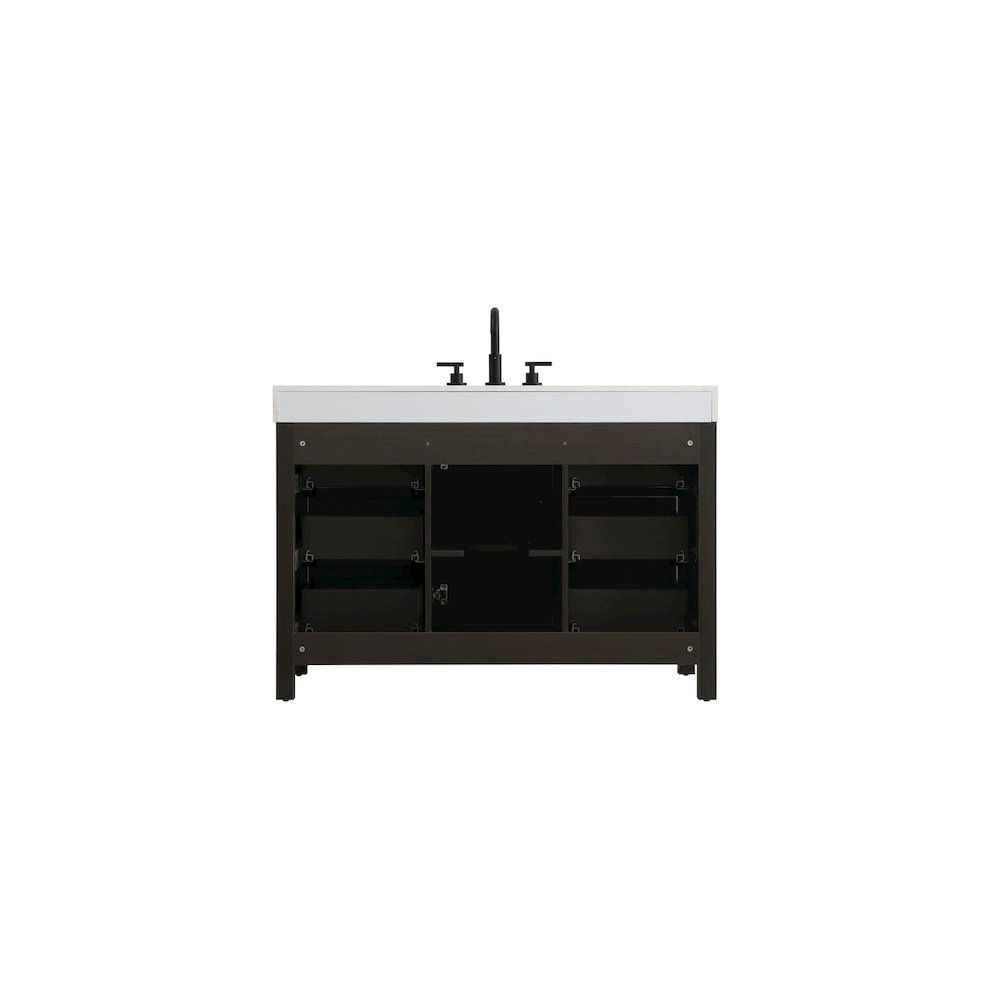 48 inch Single Bathroom Vanity In Mocha Brown. Picture 12