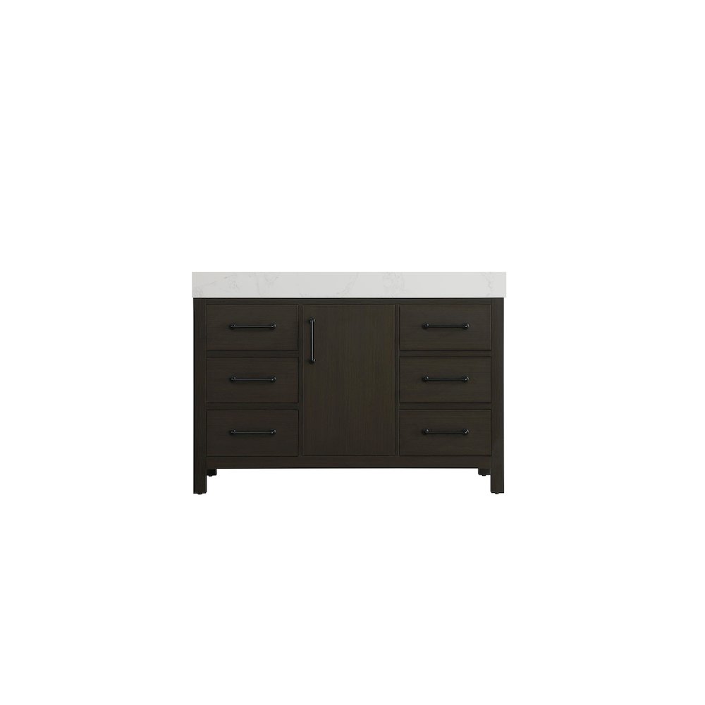 48 inch Single Bathroom Vanity In Mocha Brown. Picture 5