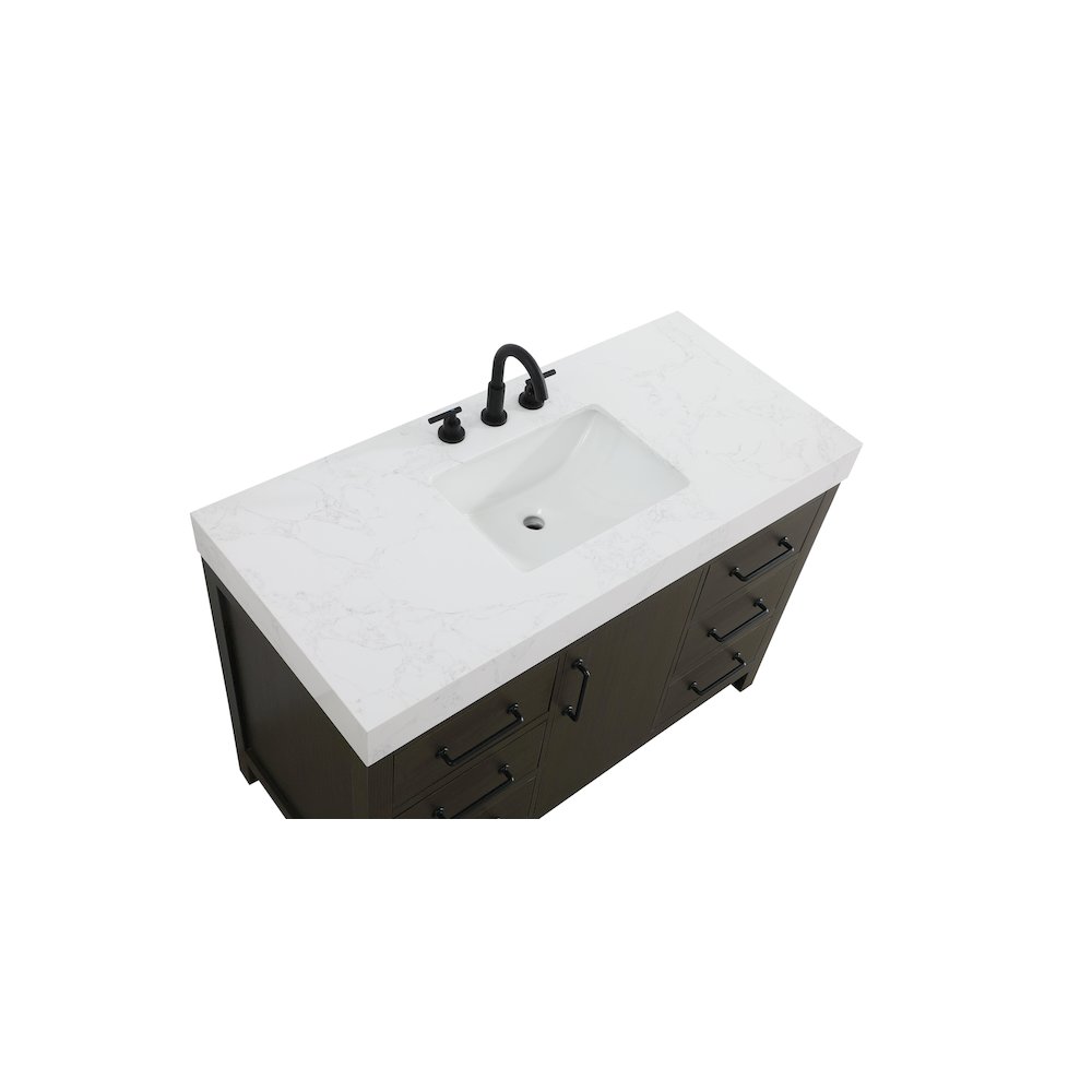 48 inch Single Bathroom Vanity In Mocha Brown. Picture 8