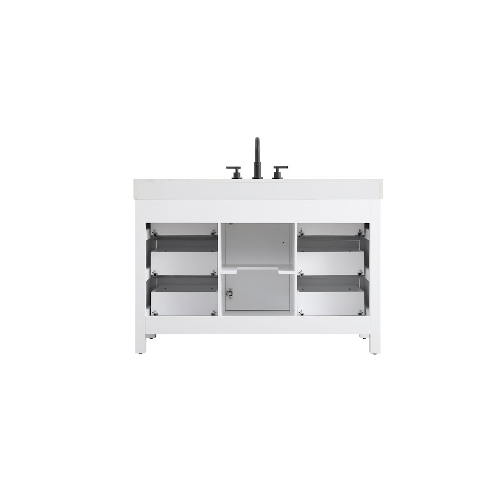 48 inch Single Bathroom Vanity In White. Picture 12