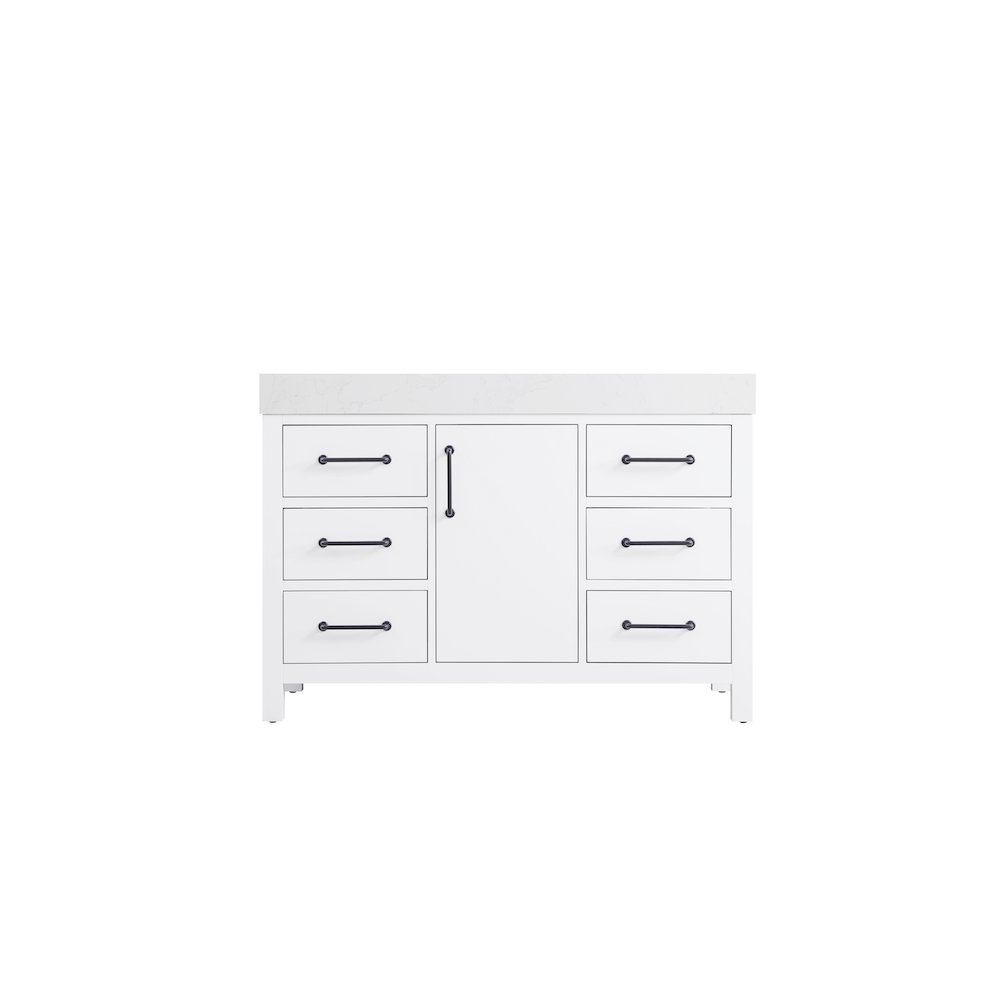 48 inch Single Bathroom Vanity In White. Picture 5
