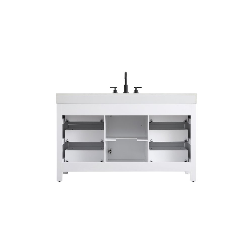 54 inch Single Bathroom Vanity In White. Picture 12