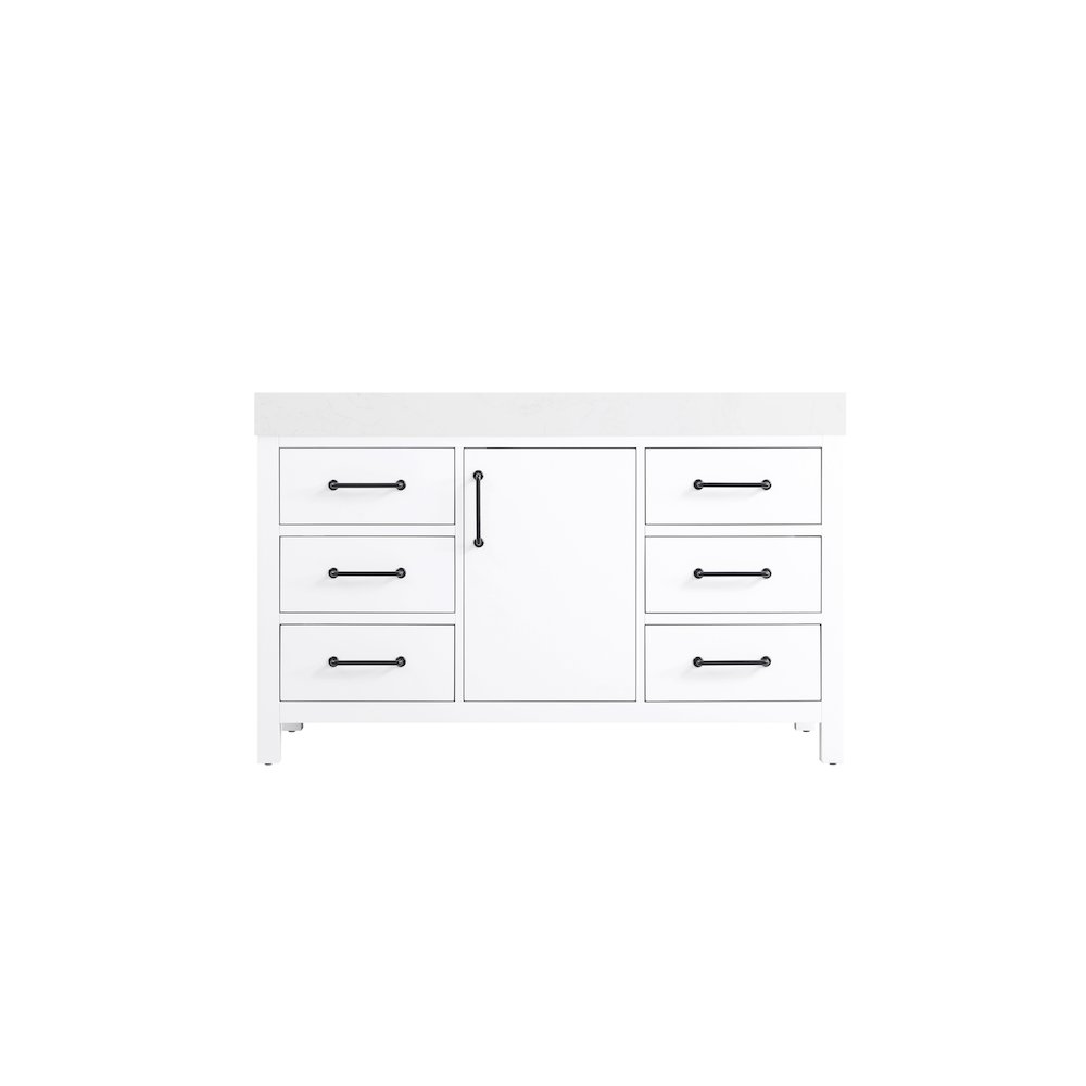 54 inch Single Bathroom Vanity In White. Picture 5