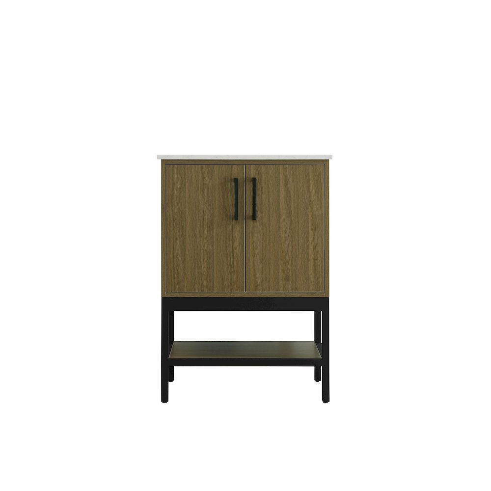 24 Inch Single Bathroom Vanity In Chestnut Brown. Picture 5
