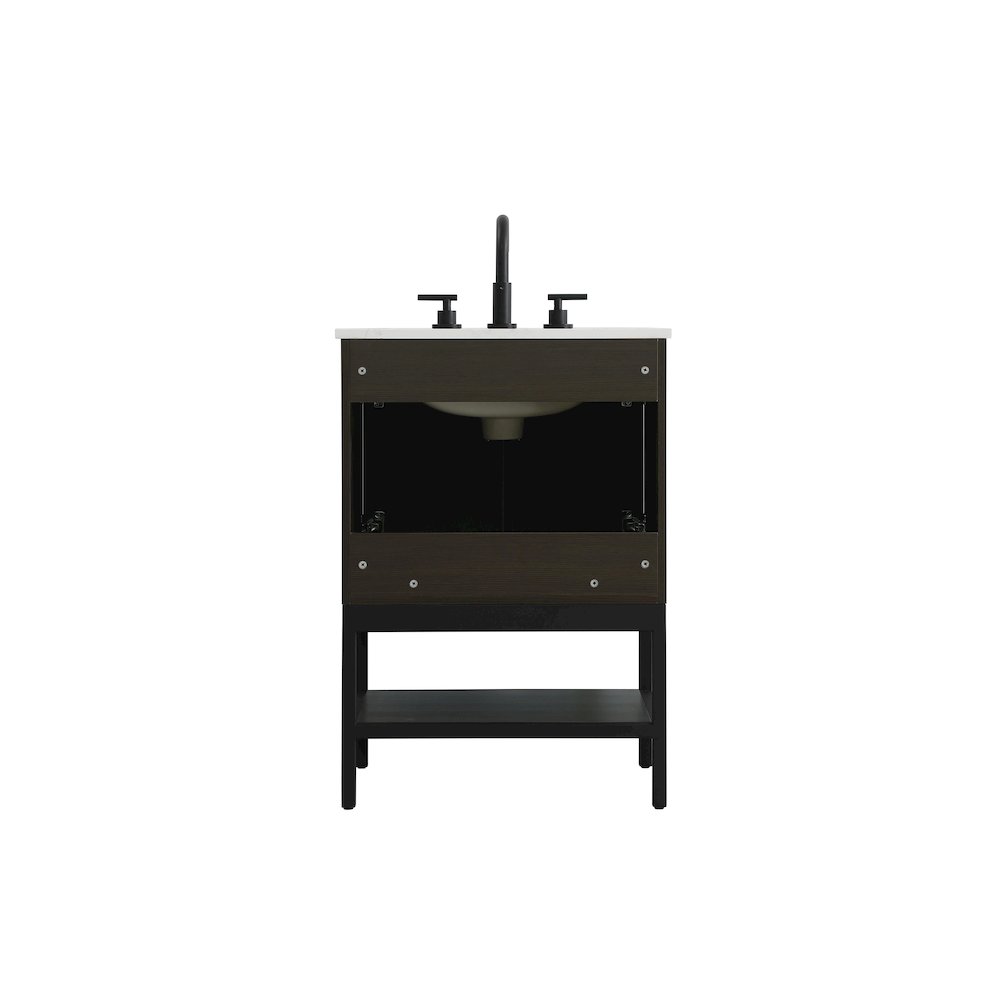 24 Inch Single Bathroom Vanity In Mocha Brown. Picture 12