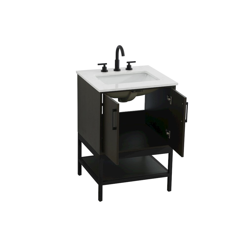 24 Inch Single Bathroom Vanity In Mocha Brown. Picture 7