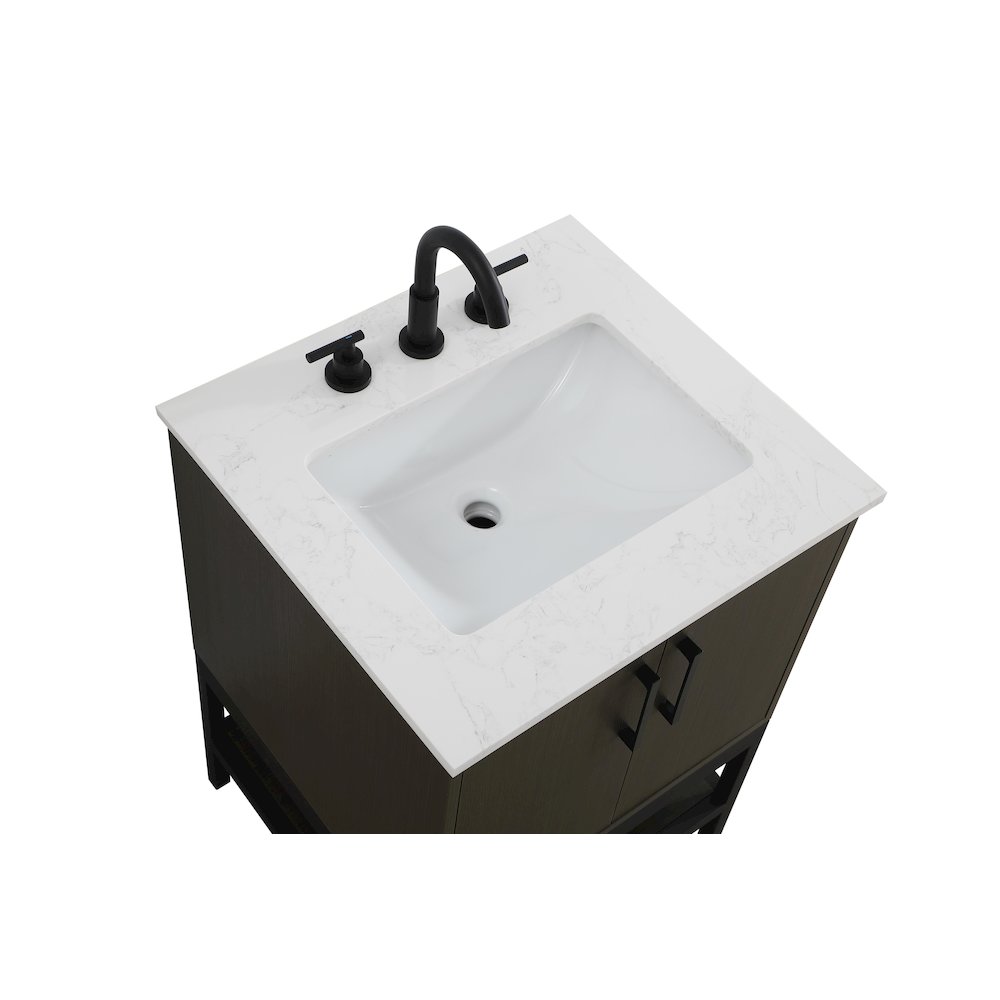 24 Inch Single Bathroom Vanity In Mocha Brown. Picture 8