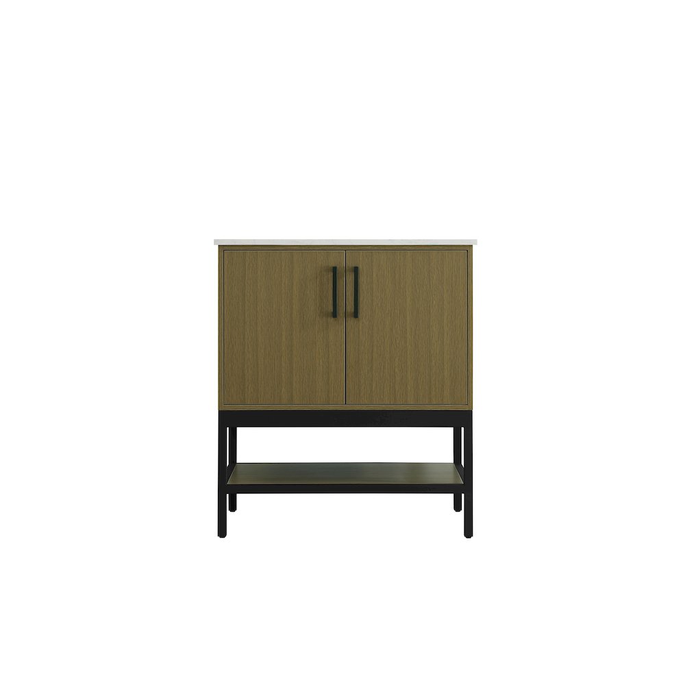 30 Inch Single Bathroom Vanity In Chestnut Brown. Picture 5