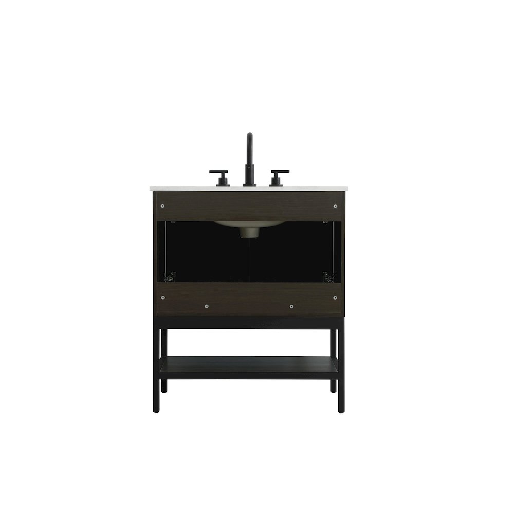 30 Inch Single Bathroom Vanity In Mocha Brown. Picture 12