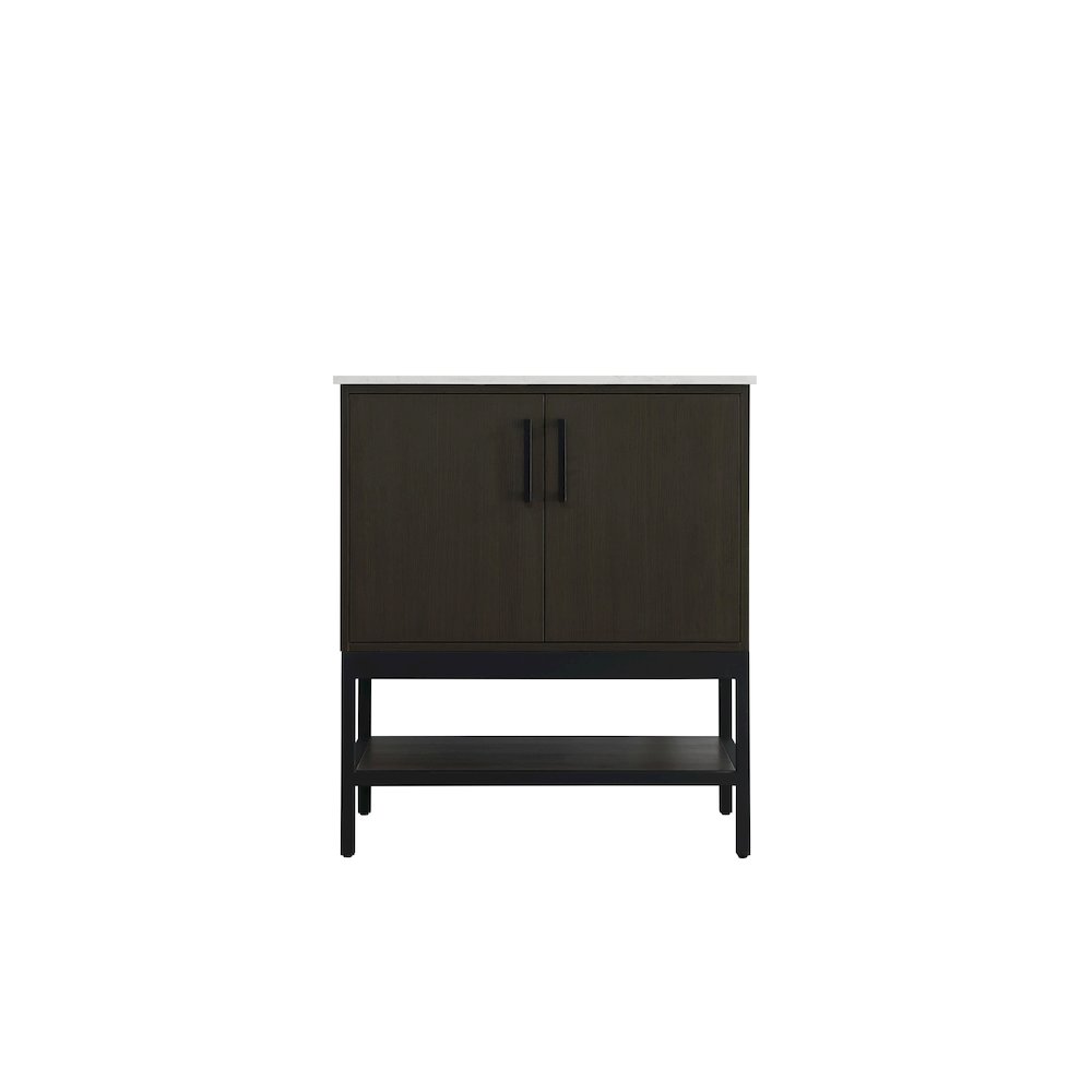 30 Inch Single Bathroom Vanity In Mocha Brown. Picture 5