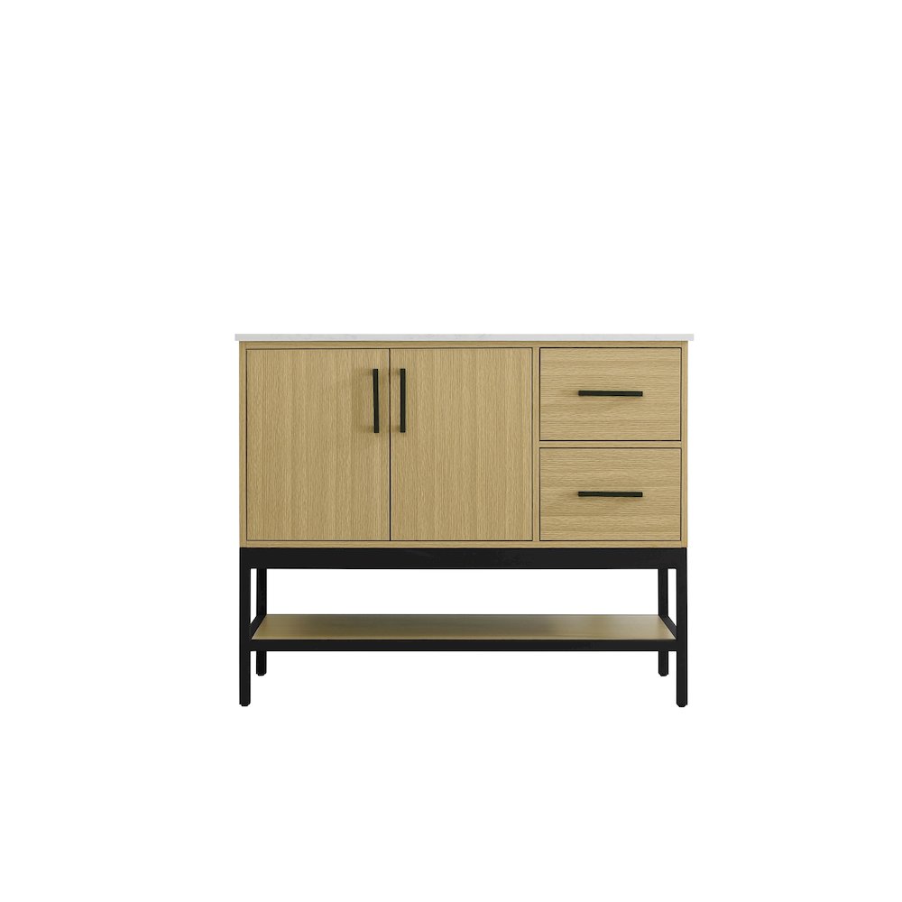 42 Inch Single Bathroom Vanity In Honey Brown. Picture 5