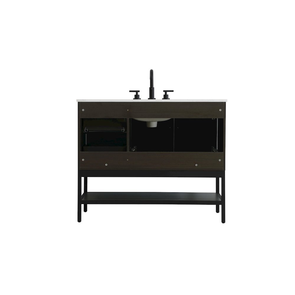 42 Inch Single Bathroom Vanity In Mocha Brown. Picture 12