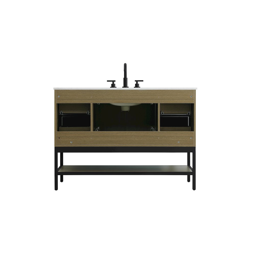 48 Inch Single Bathroom Vanity In Chestnut Brown. Picture 12