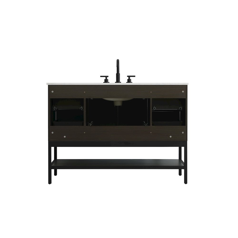 48 Inch Single Bathroom Vanity In Mocha Brown. Picture 12