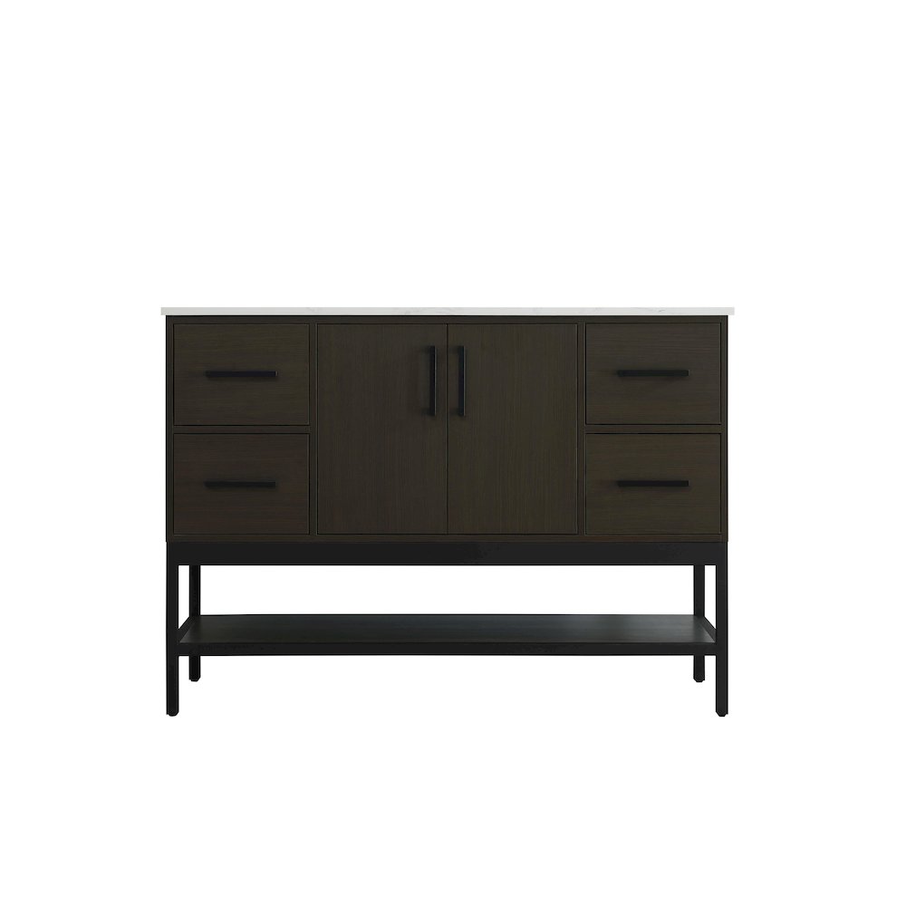 48 Inch Single Bathroom Vanity In Mocha Brown. Picture 5