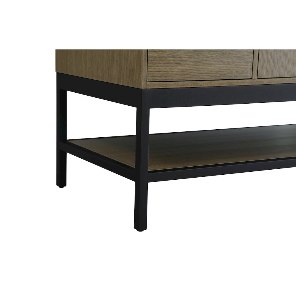 60 Inch Single Bathroom Vanity In Chestnut Brown. Picture 10