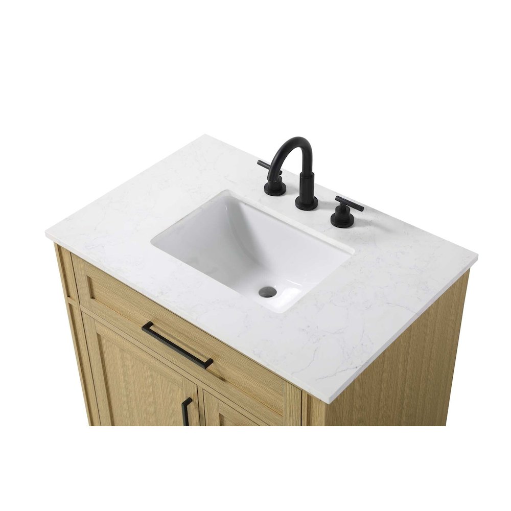 32 inch Single Bathroom Vanity in Honey Brown. Picture 3