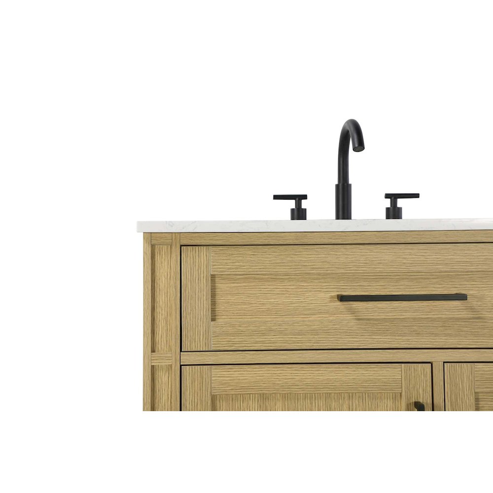 32 inch Single Bathroom Vanity in Honey Brown. Picture 5