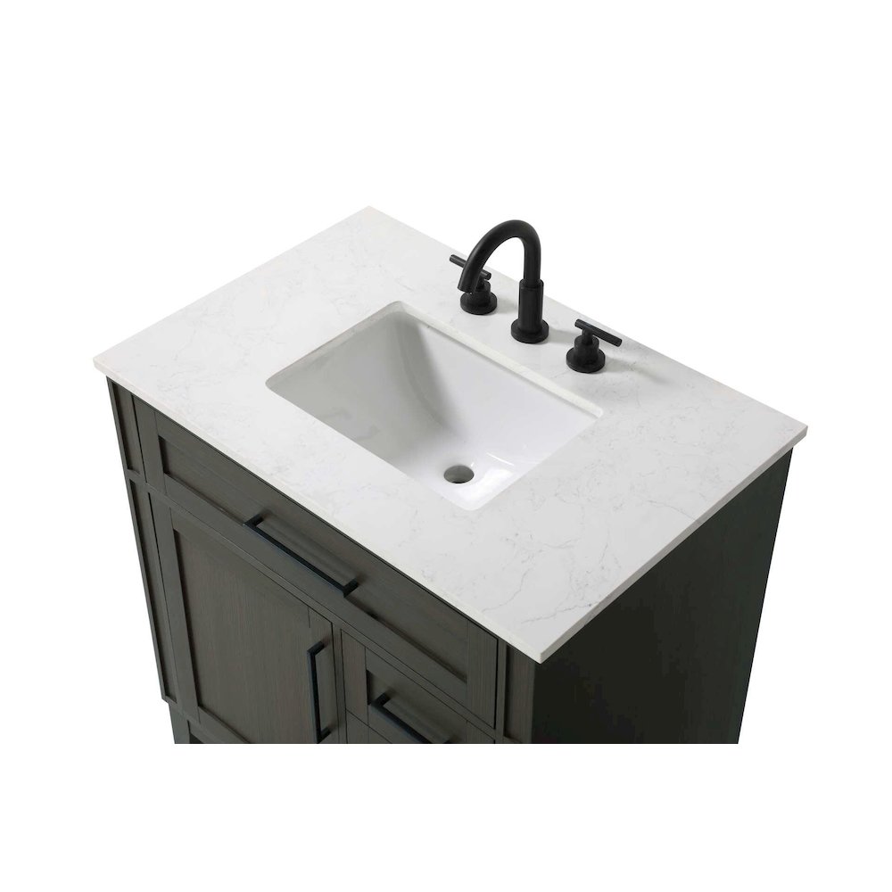 32 inch Single Bathroom Vanity in Mocha Brown. Picture 3