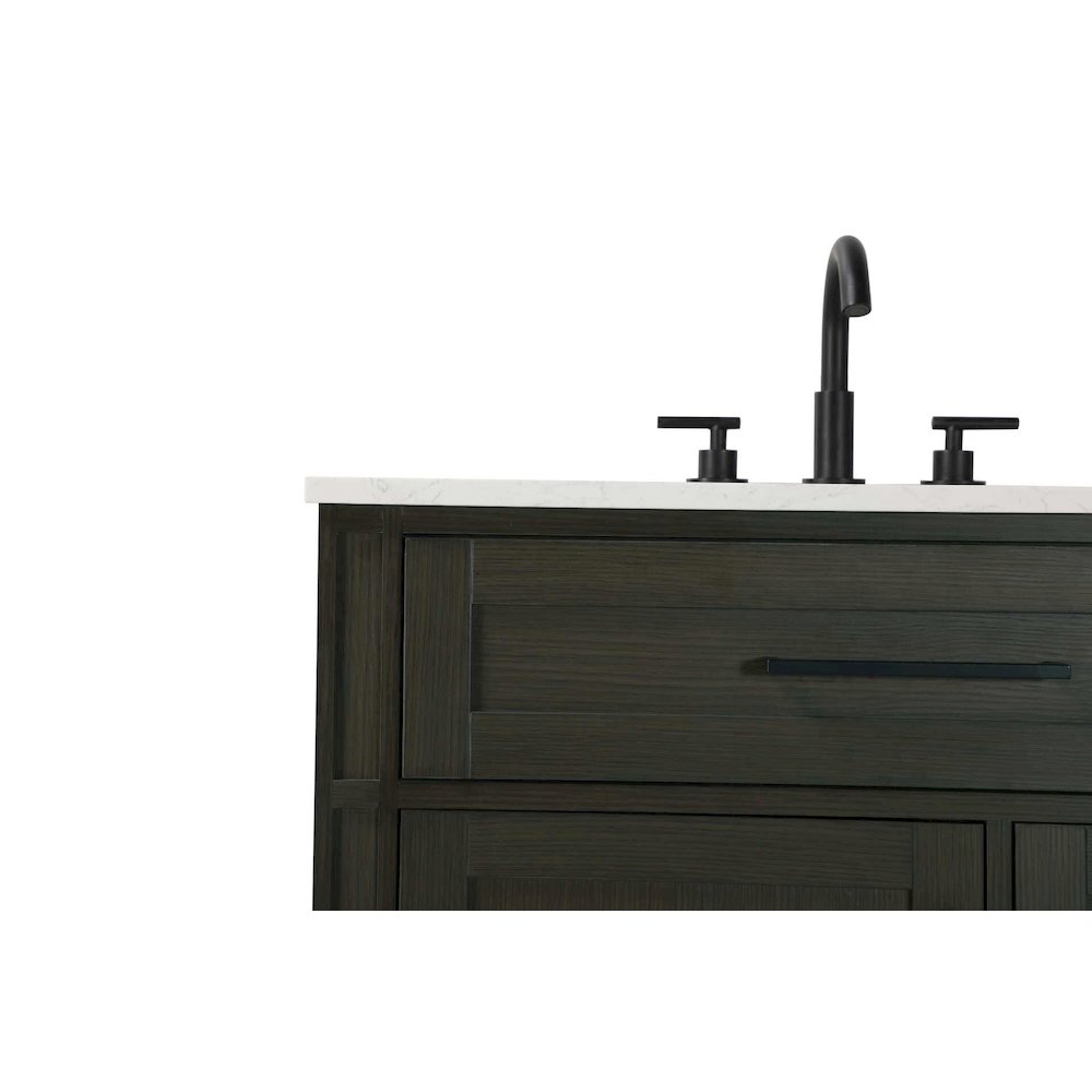 32 inch Single Bathroom Vanity in Mocha Brown. Picture 5