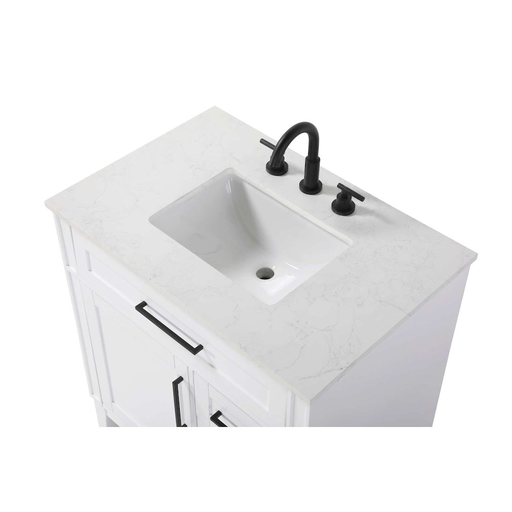32 inch Single Bathroom Vanity in Honey White. Picture 3