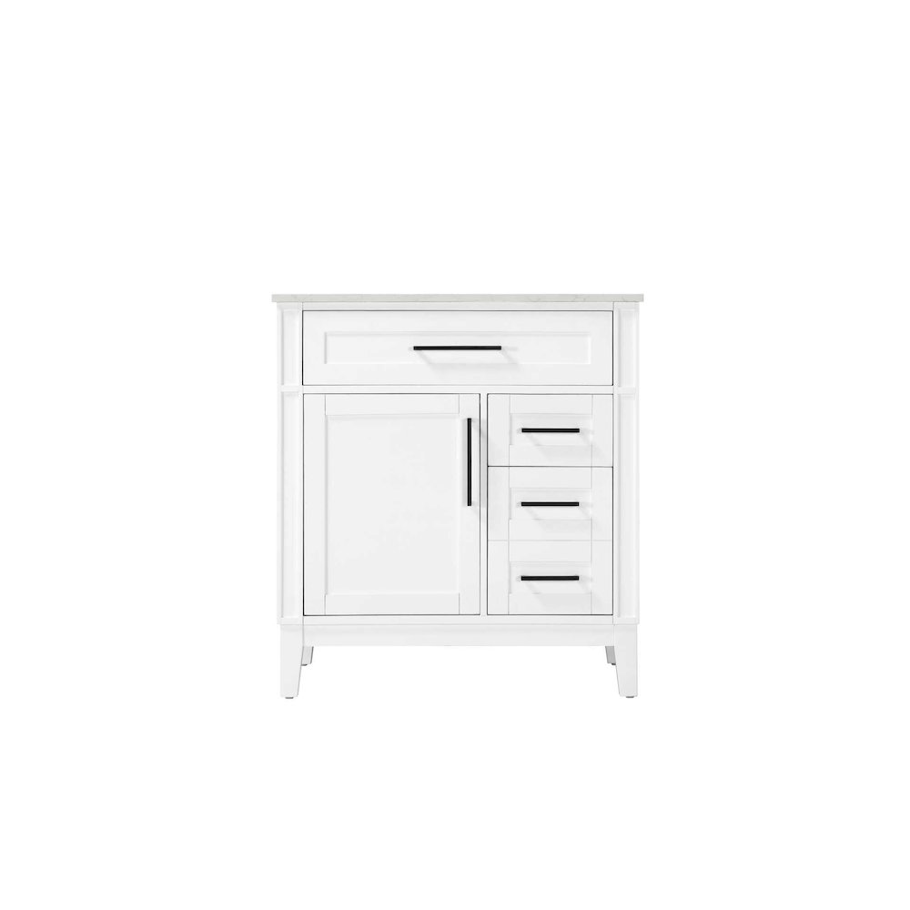 32 inch Single Bathroom Vanity in Honey White. Picture 9