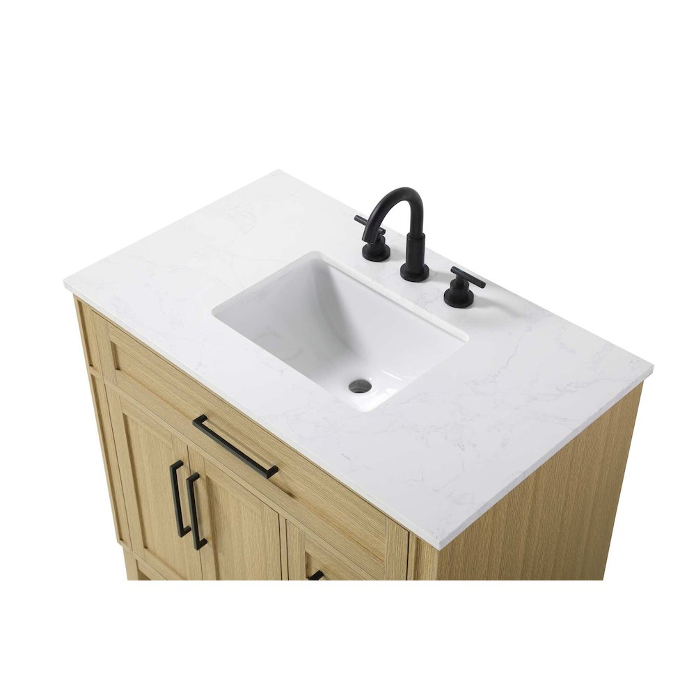 36 inch Single Bathroom Vanity in Honey Brown. Picture 3