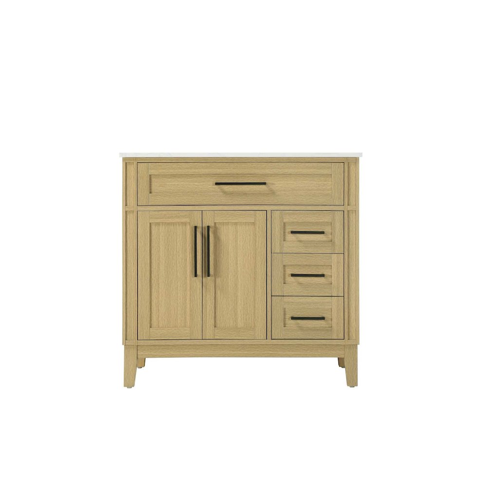 36 inch Single Bathroom Vanity in Honey Brown. Picture 9