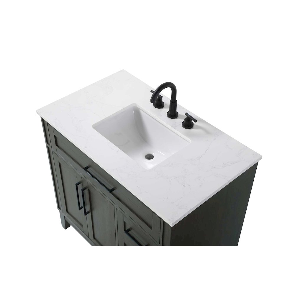 36 inch Single Bathroom Vanity in Mocha Brown. Picture 3