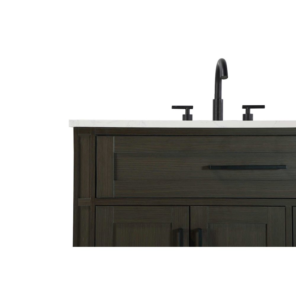 36 inch Single Bathroom Vanity in Mocha Brown. Picture 5